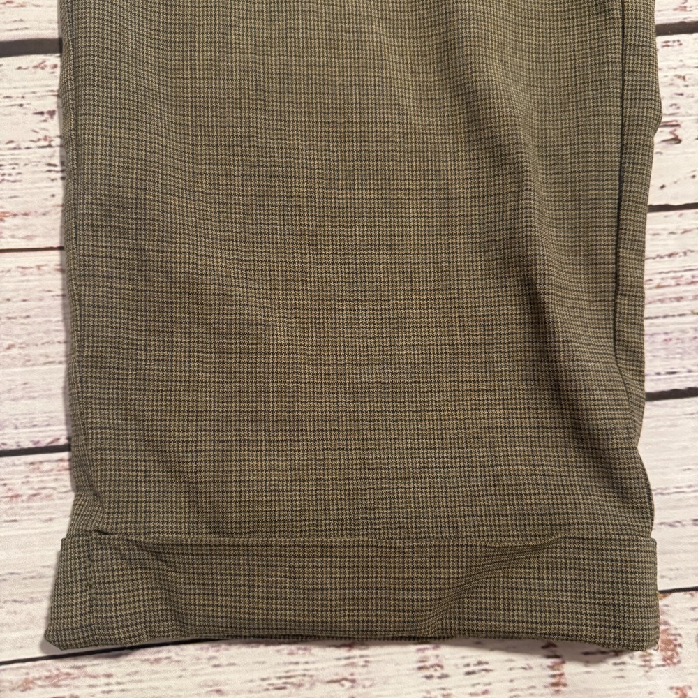 VTG Tommy Hilfiger Dress Pants Brown Green‎ Cuffed Men's Size 36x34 (Fits 34x30) - Picture 5 of 16